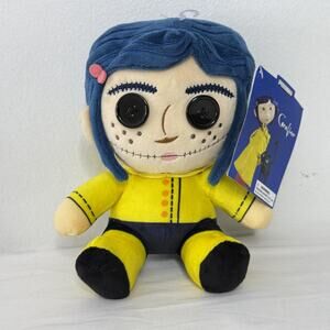Coraline PHUNNY Kidrobot Plush Doll Small 8in Yellow Raincoat Stuffed Toy New